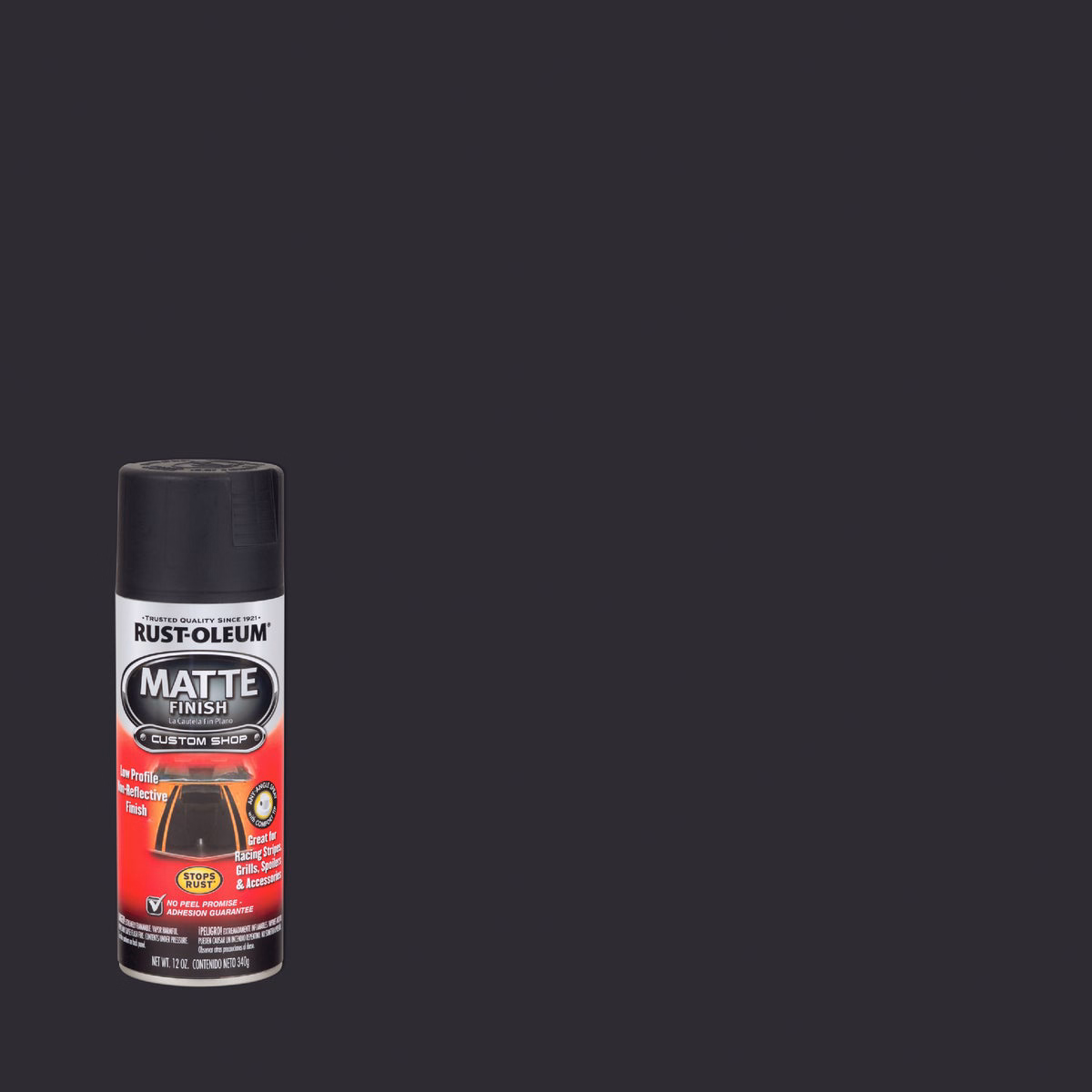 Rust-Oleum Stops Rust Automotive Matte Finish, 12 Oz., Matte Black