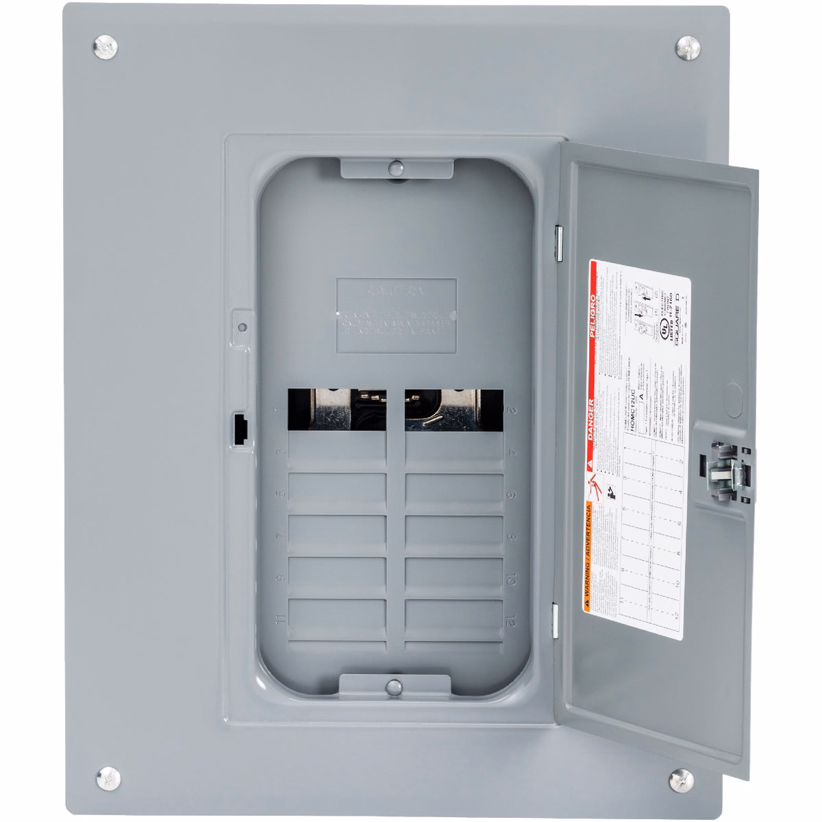Square D Homeline 125A 8-Space 16-Circuit Indoor Main Lug Plug-on Neutral Load Center