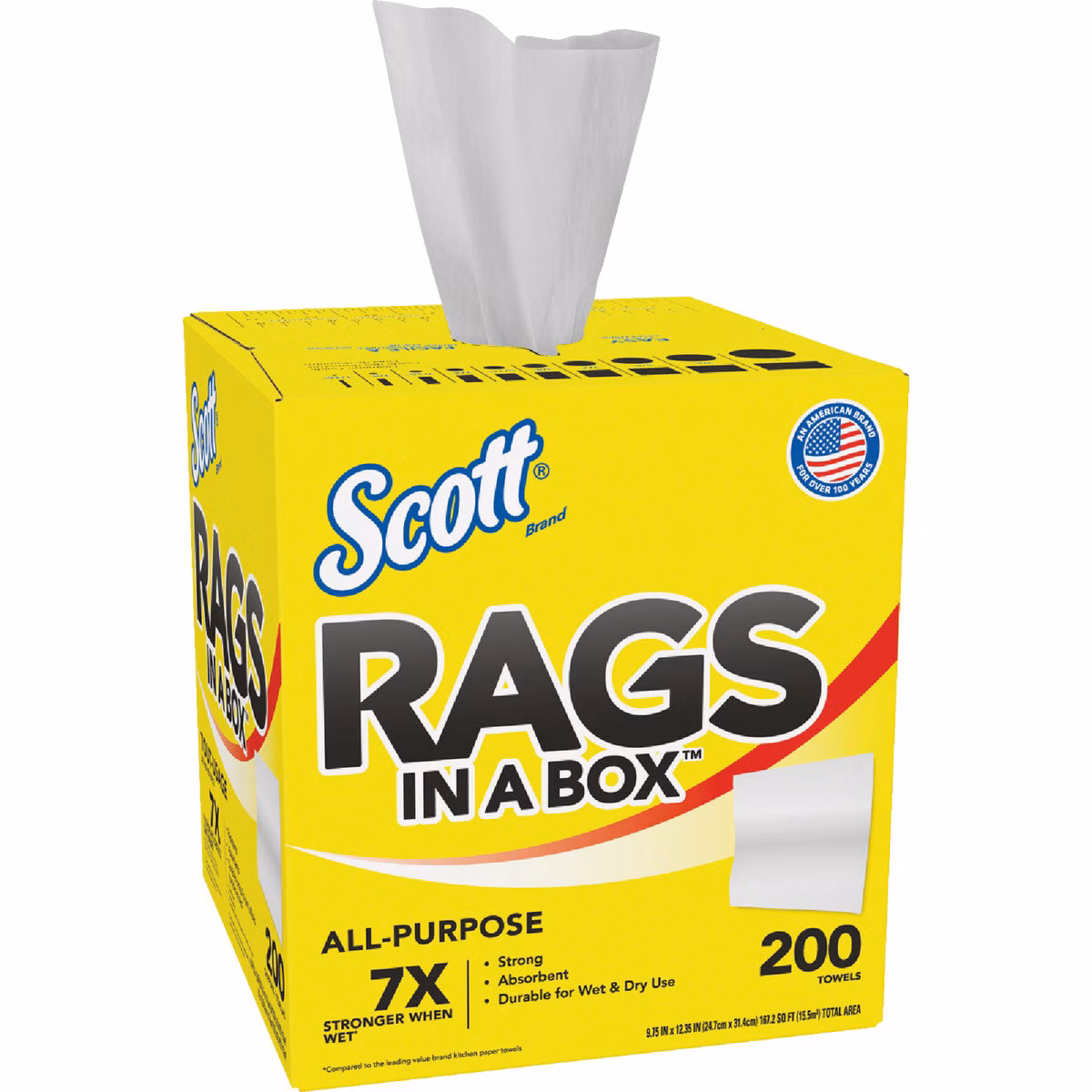 Scotts Rags in a Box, White (200 Ct.)
