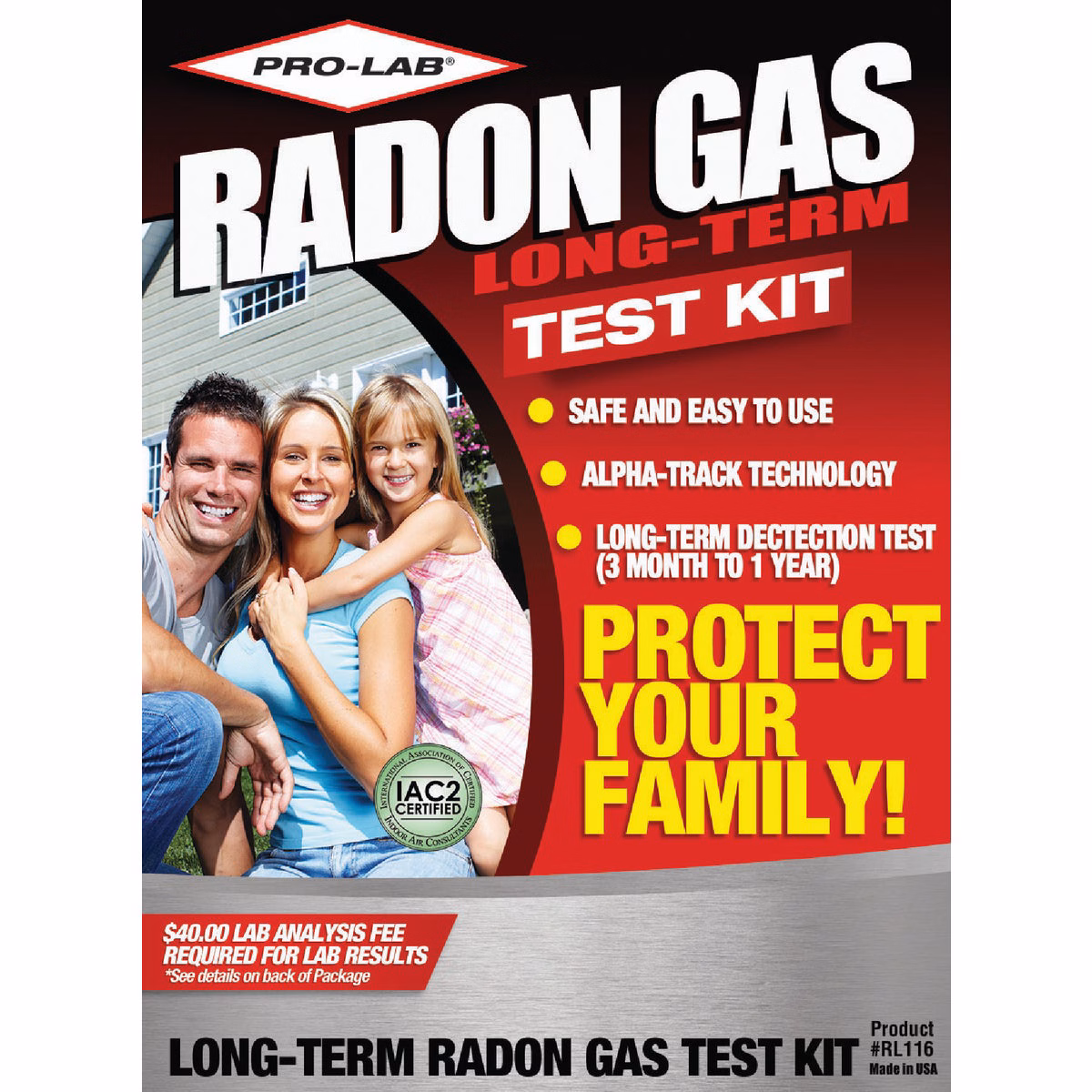 Pro Lab Long-Term Radon Test Kit