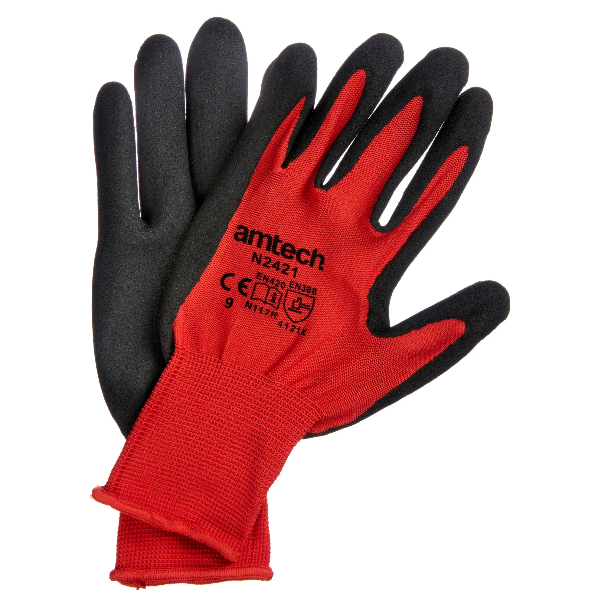 Large (Size 9) Nitrile Performance Work Gloves