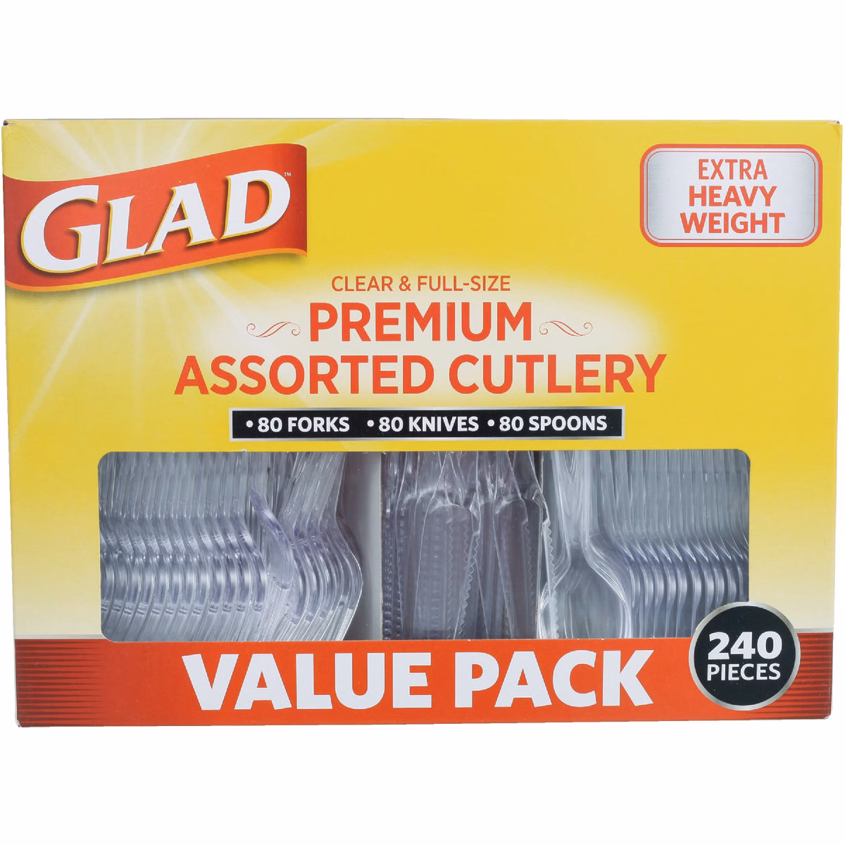 Glad Clear Assorted Cutlery Set (240-Piece)