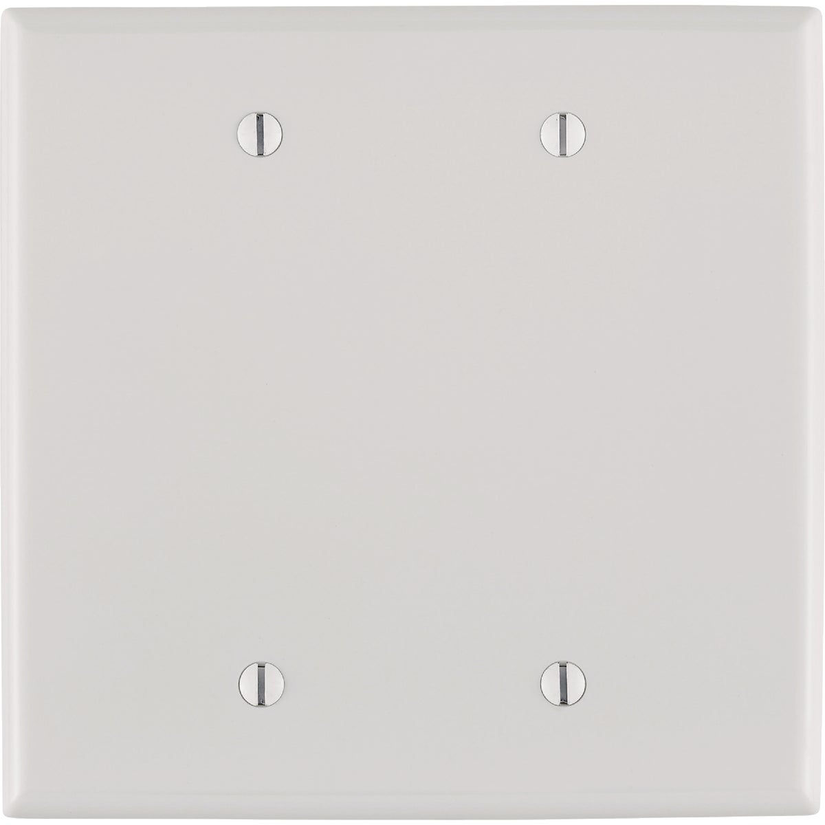 Leviton 2-Gang Mid-Way Thermoplastic Nylon Blank Wall Plate, White