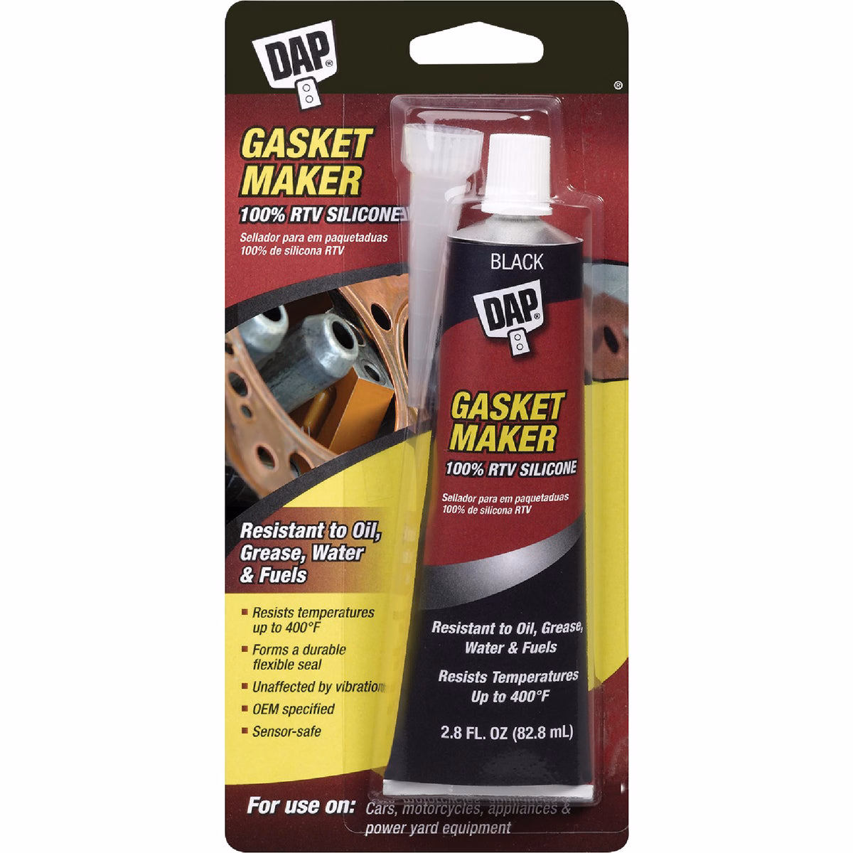 Dap 2.8 Oz. Gasket Maker 100% RTV Silicone Sealant
