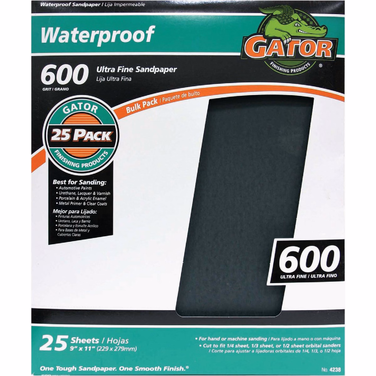 Gator Blade Waterproof 9 In. x 11 In. 600 Grit Ultra Fine Sandpaper (25-Pack)