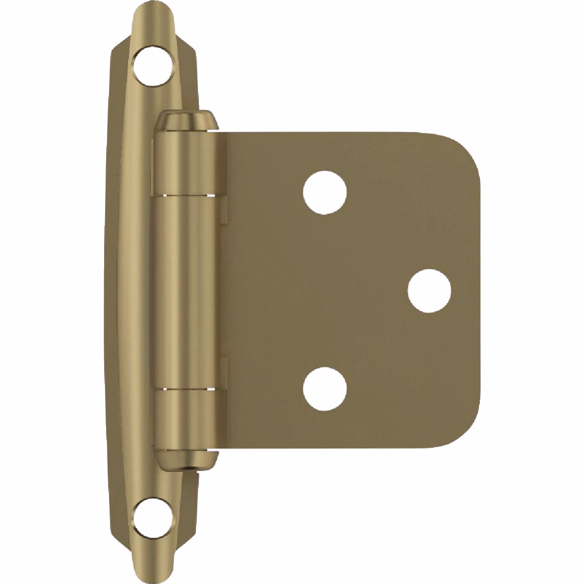 Amerock Golden Champagne Variable Overlay Self Closing Face Mount Cabinet Hinge (2-Pack)