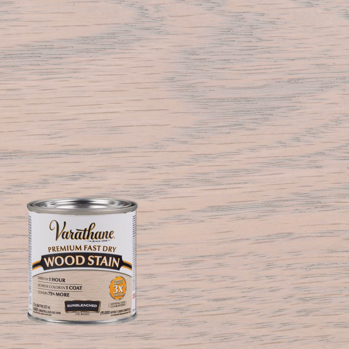 Varathane Fast Dry Sunbleached Wood Urethane Modified Alkyd Interior Wood Stain, 1/2 Pt.