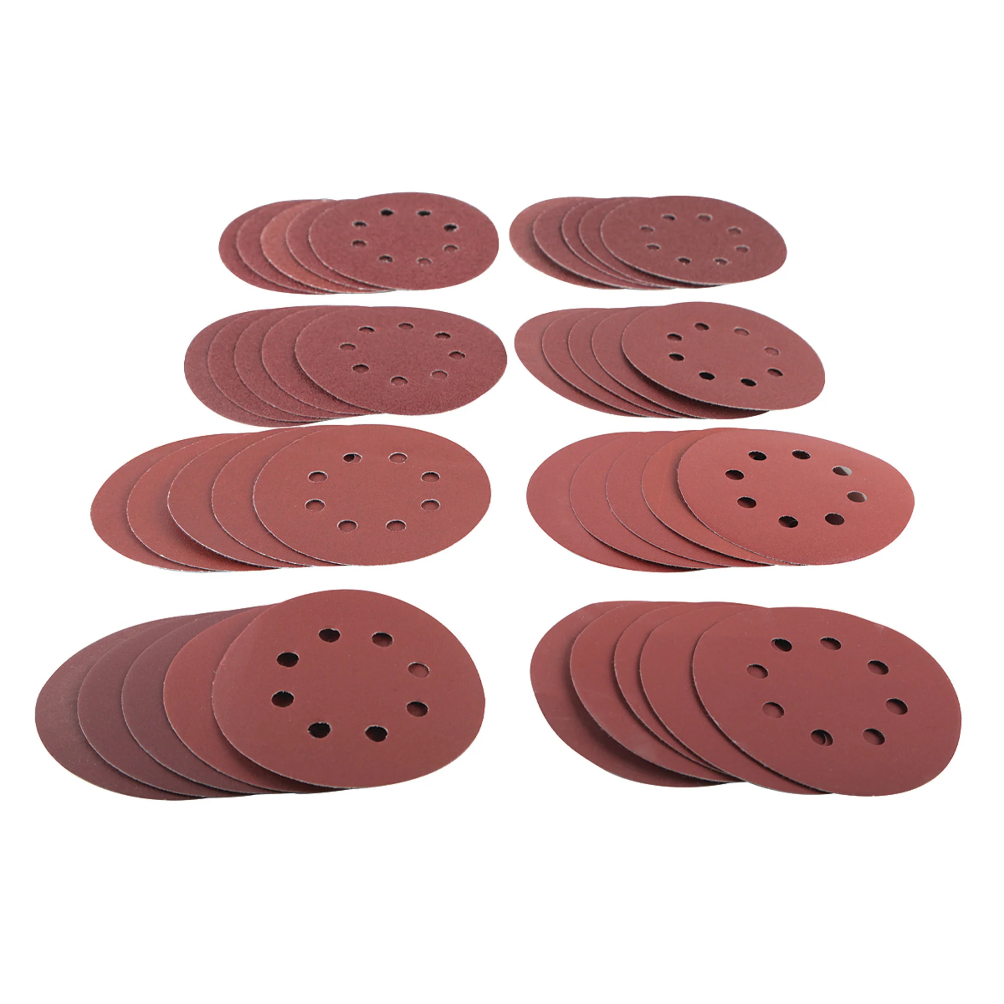 40 Piece Mixed Grit Circular Sanding Sheet Set (125mm)