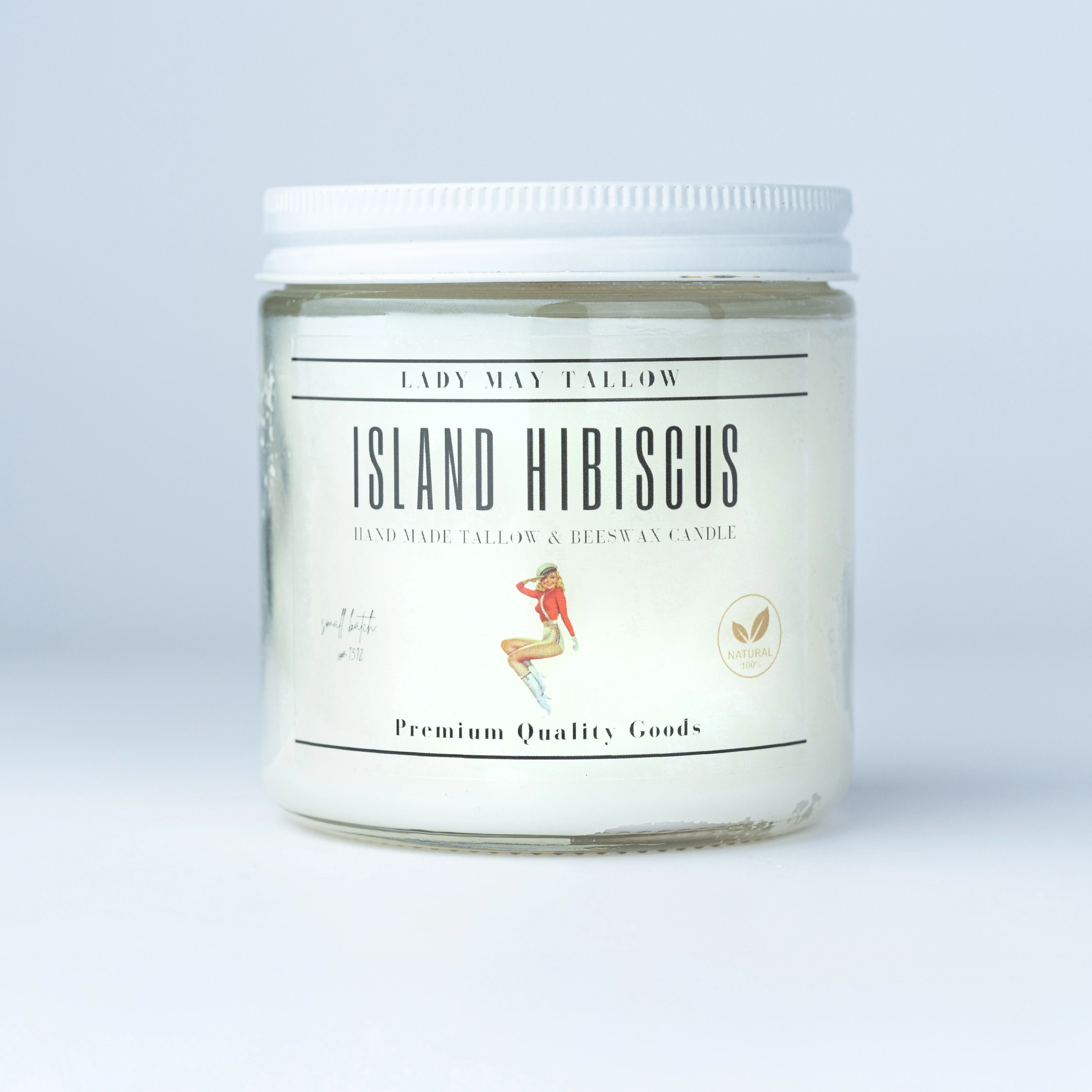 Island Hibiscus Tallow Beeswax Candle | All Natural Non-Toxic Clean Burning