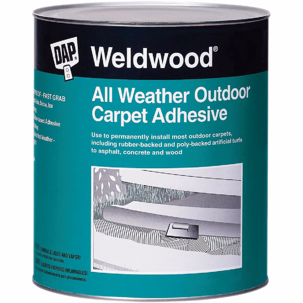 DAP Weldwood All Weather Outdoor Carpet Adhesive, 1 Qt.