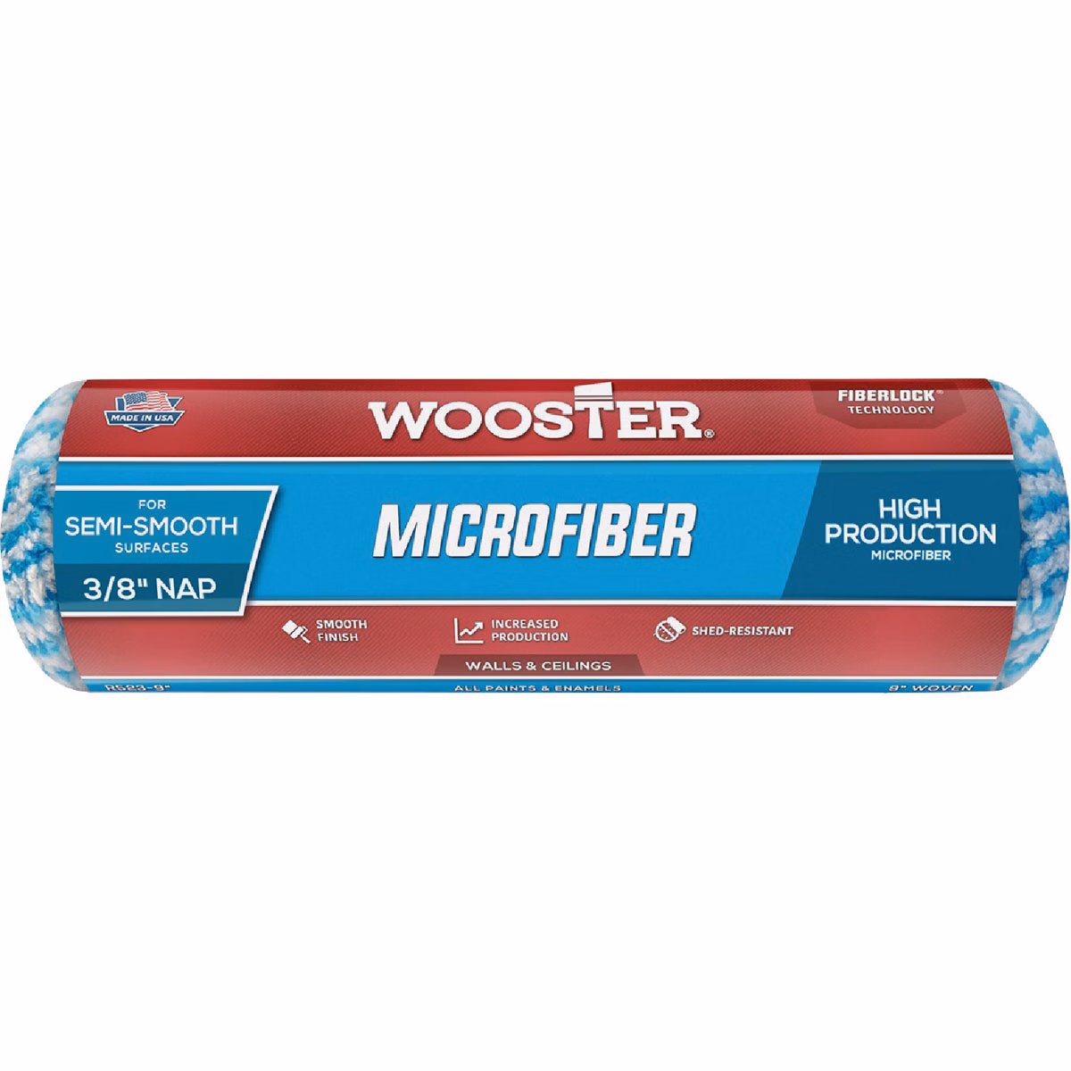 Wooster 9 In. x 3/8 In. Microfiber Roller Cover