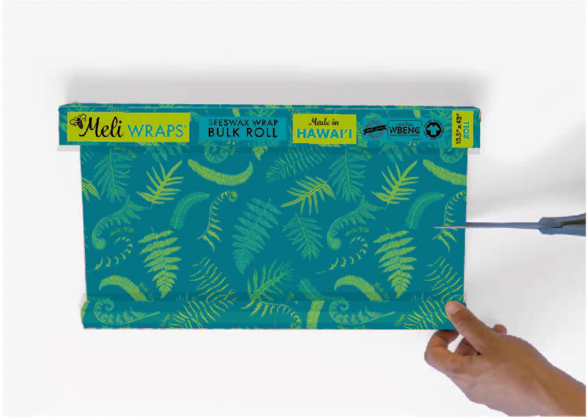 Beeswax Wrap Bulk Roll – Fern Print