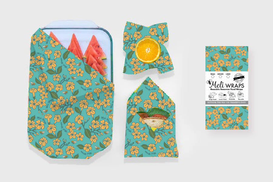 Beeswax Food Wrap – Puakenikeni Print