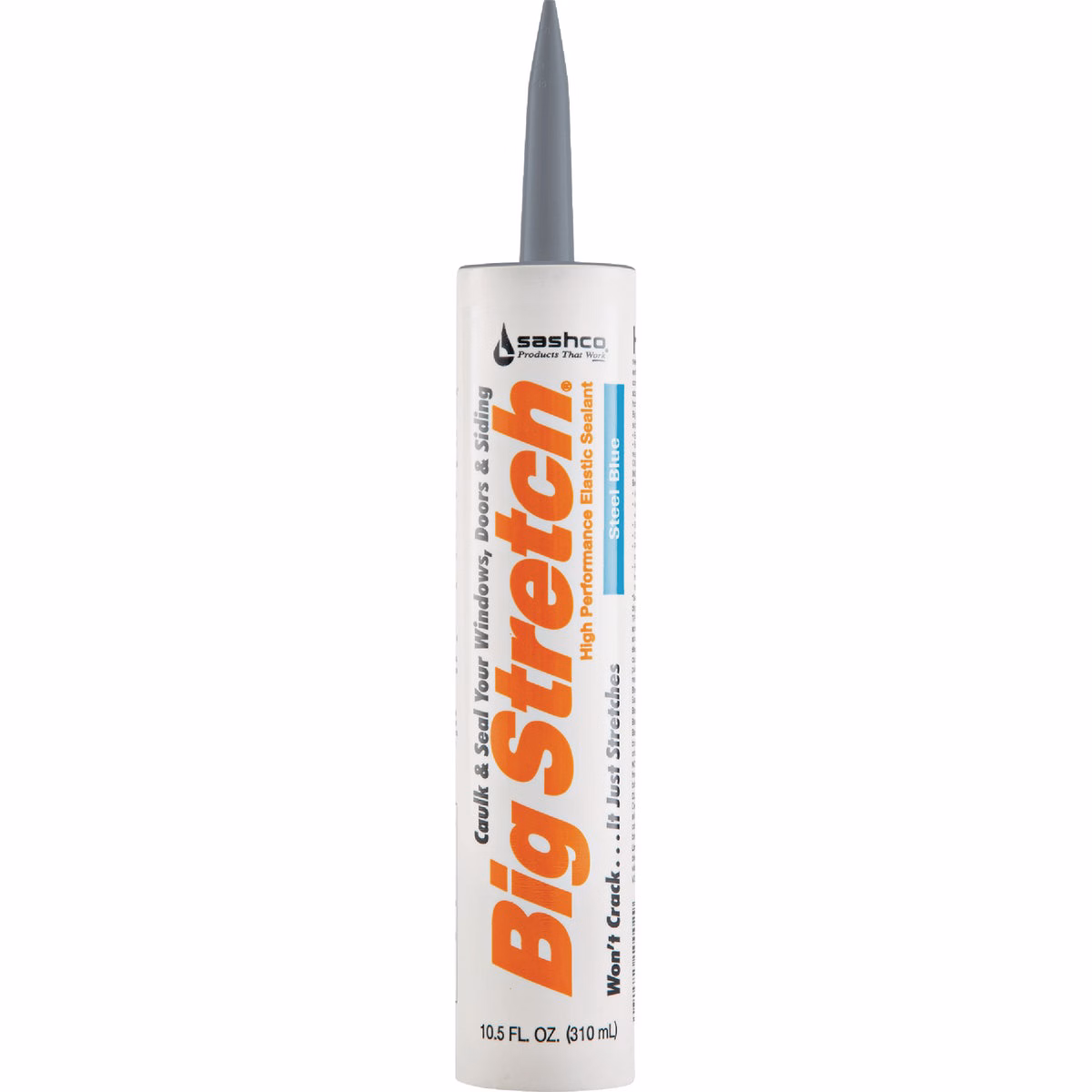 Sashco Big Stretch 10.5 Oz. Acrylic Elastomeric Caulk, Steel Blue