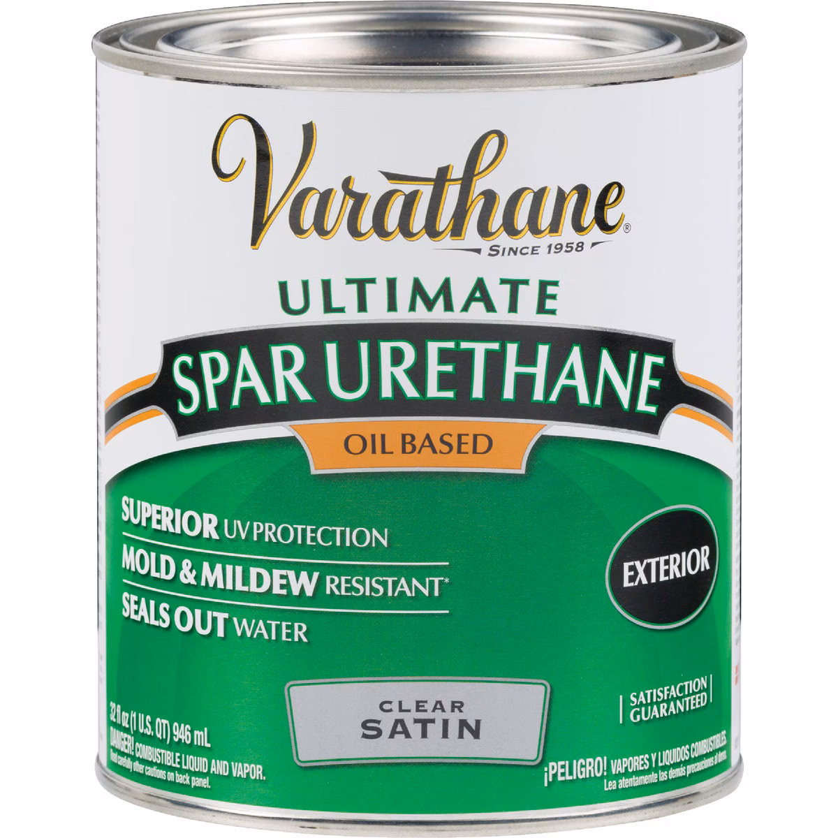 Varathane Satin Clear Exterior Spar Urethane, 1 Qt.