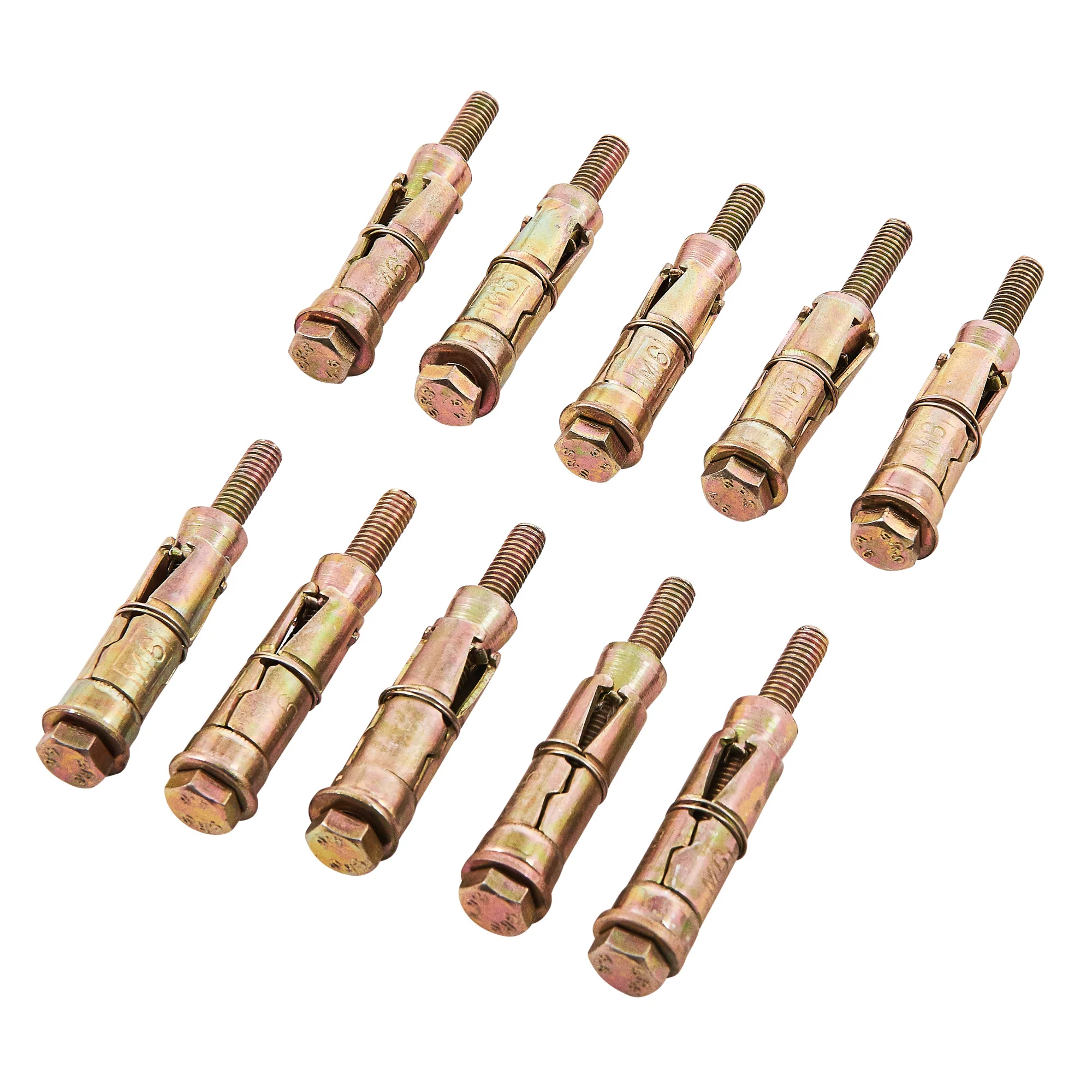 10 Piece M6 X 60mm Expansion Bolts