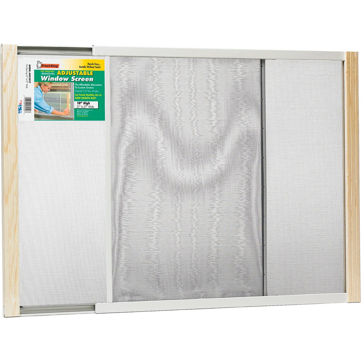 W.B. Marvin 18 In. x 21-37 In. Adjustable Window Screens by Frost King