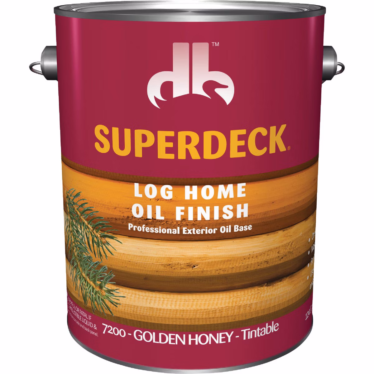 Duckback SUPERDECK Translucent Log Home Oil Finish, Golden Honey, 1 Gal.