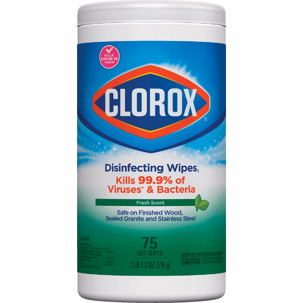 Clorox Fresh Scent Disinfecting Cleaning Wipes Tub (75-Count)