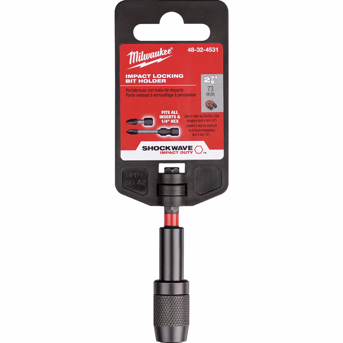 Milwaukee SHOCKWAVE 2-7/8 In. Magnetic Impact Locking Bit Holder