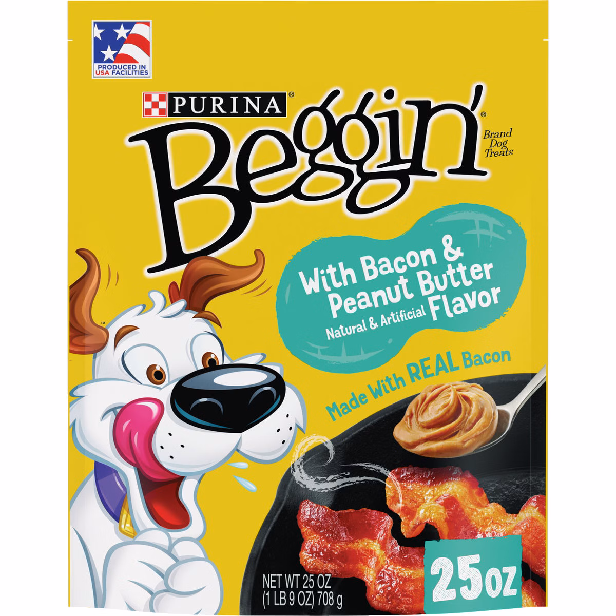 Purina Beggin' Strips Bacon & Peanut Butter Flavor Chewy Dog Treat, 25 Oz.