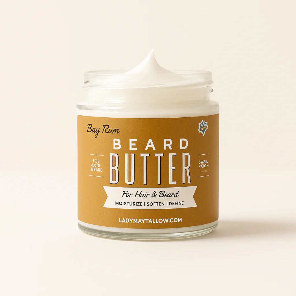 Bay Rum Beard & Body Butter for Men | Natural Tallow Moisturizer
