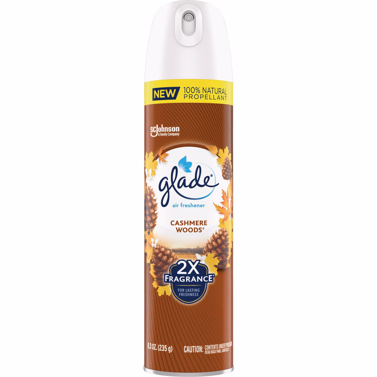 Glade 2X Fragrance 8 Oz. Cashmere Woods Spray Air Freshener