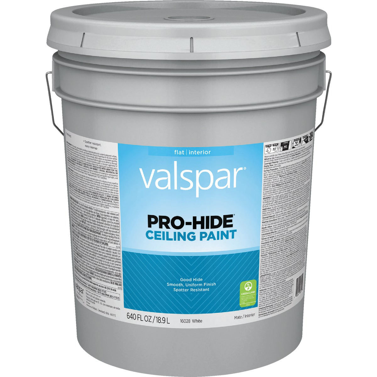 Valspar Pro Hide Ceiling Paint, White, 5 Gal.