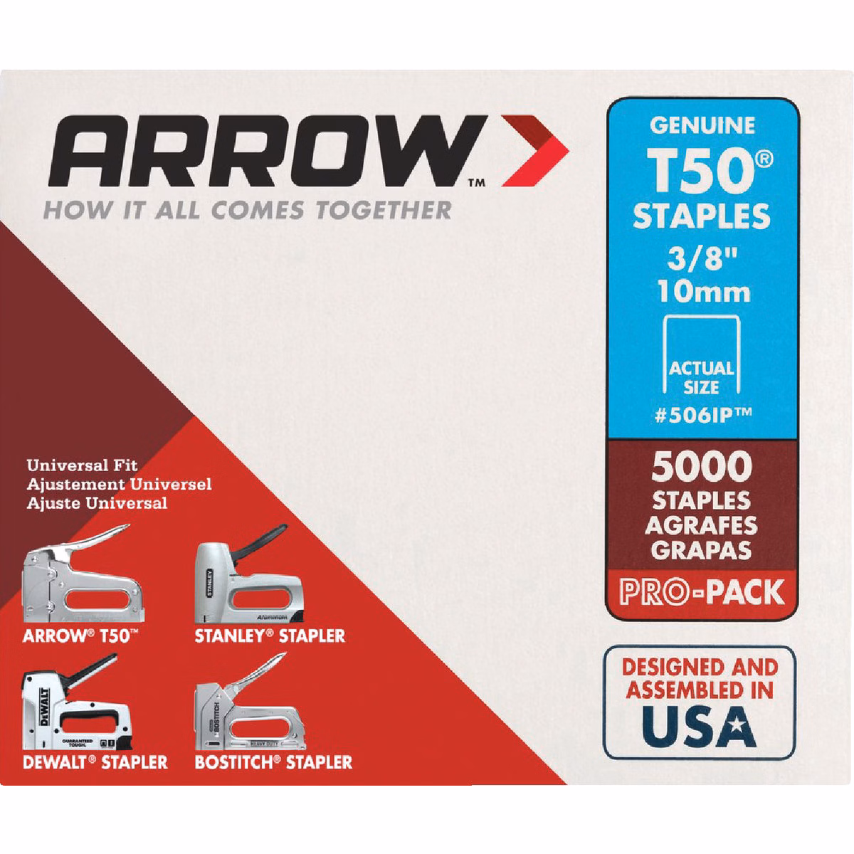 Arrow T50 Pro-Pack Heavy-Duty Staple, 3/8 In. (5000-Pack)
