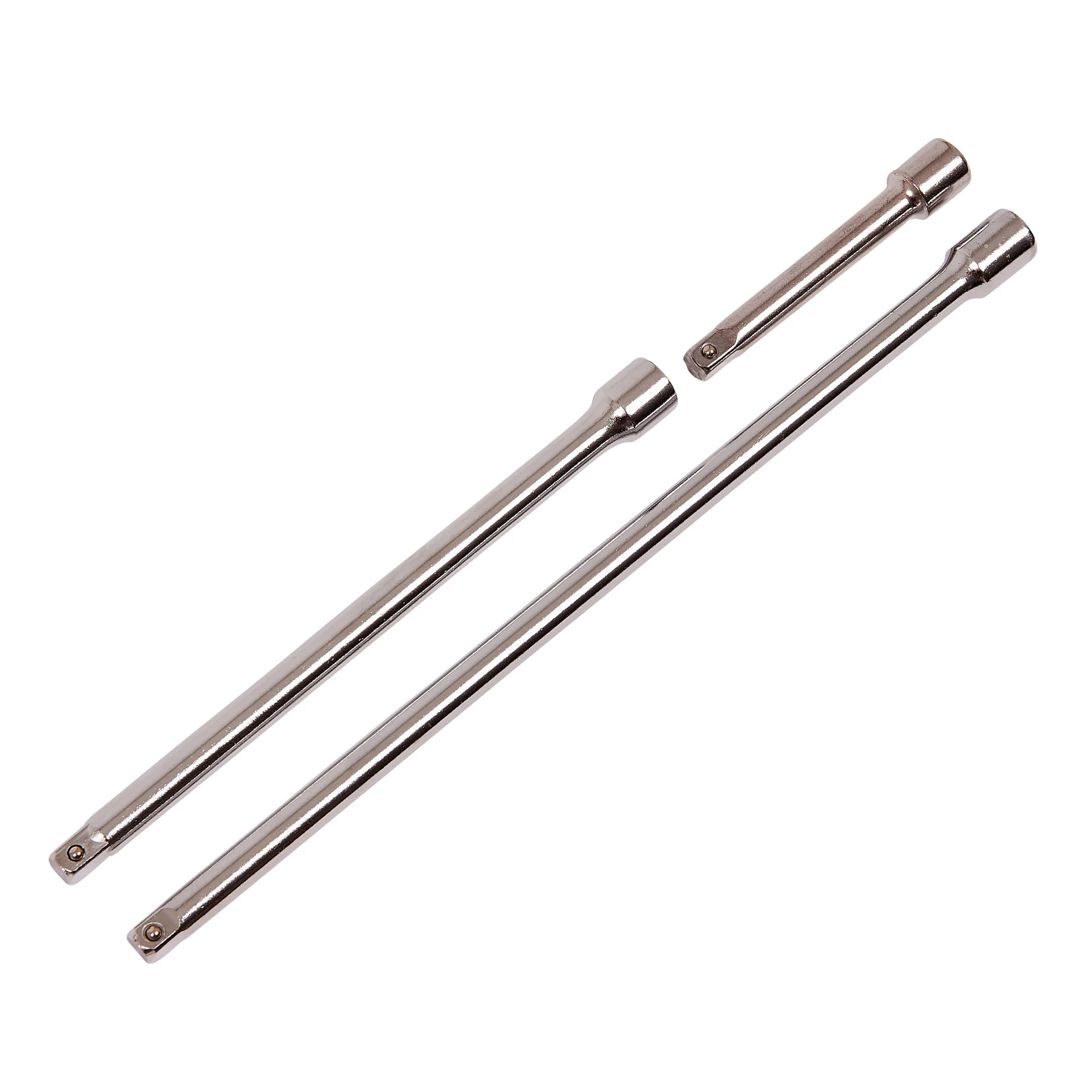 3 Piece 6mm (1/4″) Short Extension Bar Set – 75mm, 150mm & 225mm