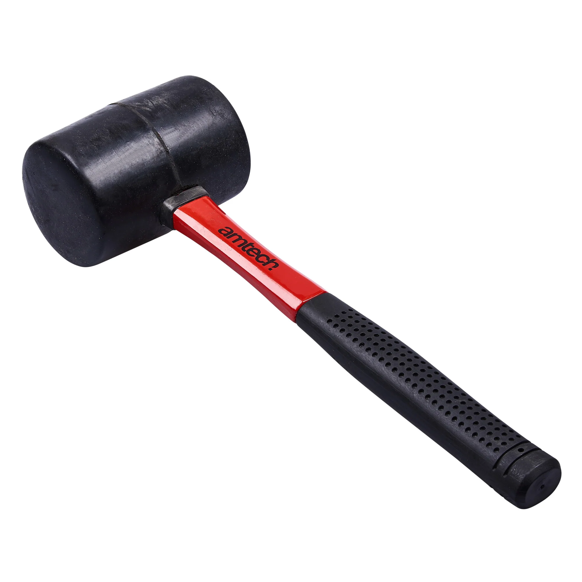 32Oz (900G) Black Rubber Mallet With Fibreglass Shaft