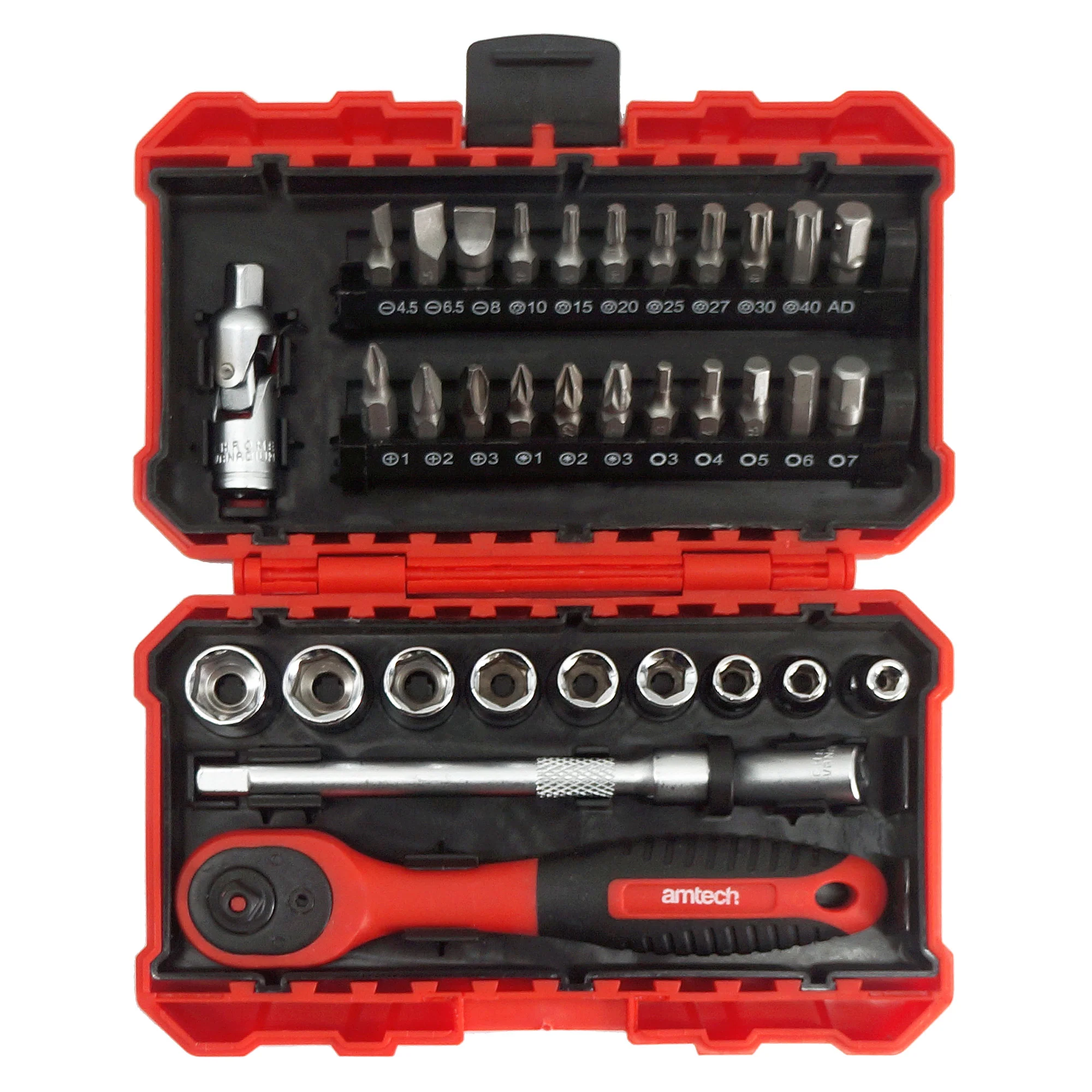 35pc 1/4″ Drive Metric Socket Set With Assorted Bits