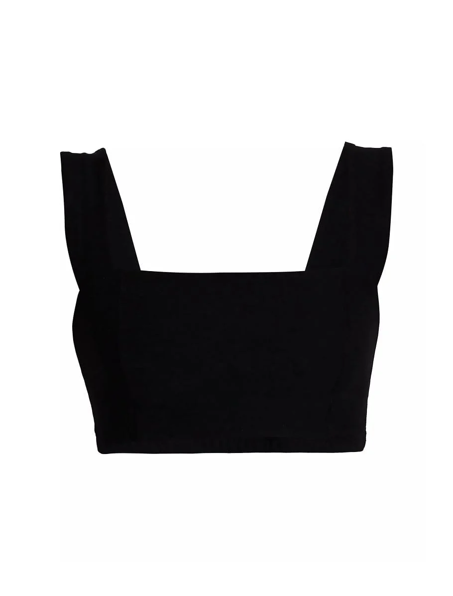 Square Neck Organic Cotton Sports Bra