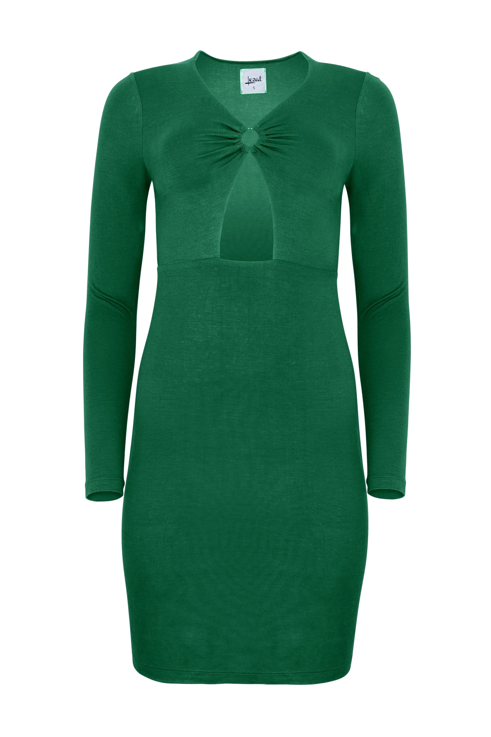 Nelly Front Cut Out Modal Mini Dress – Emerald