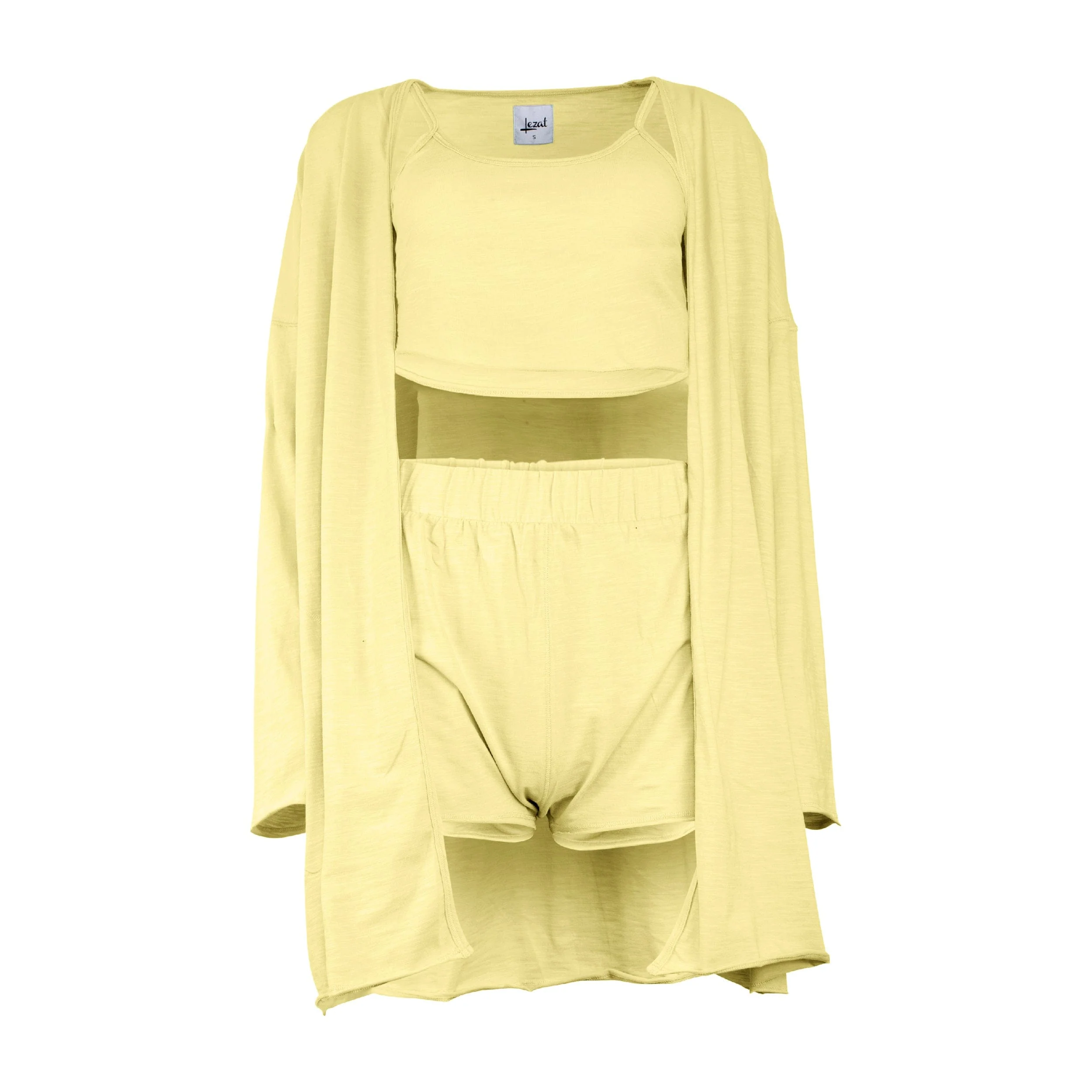 Kora Cotton 3-Piece Lounge Set – Banana