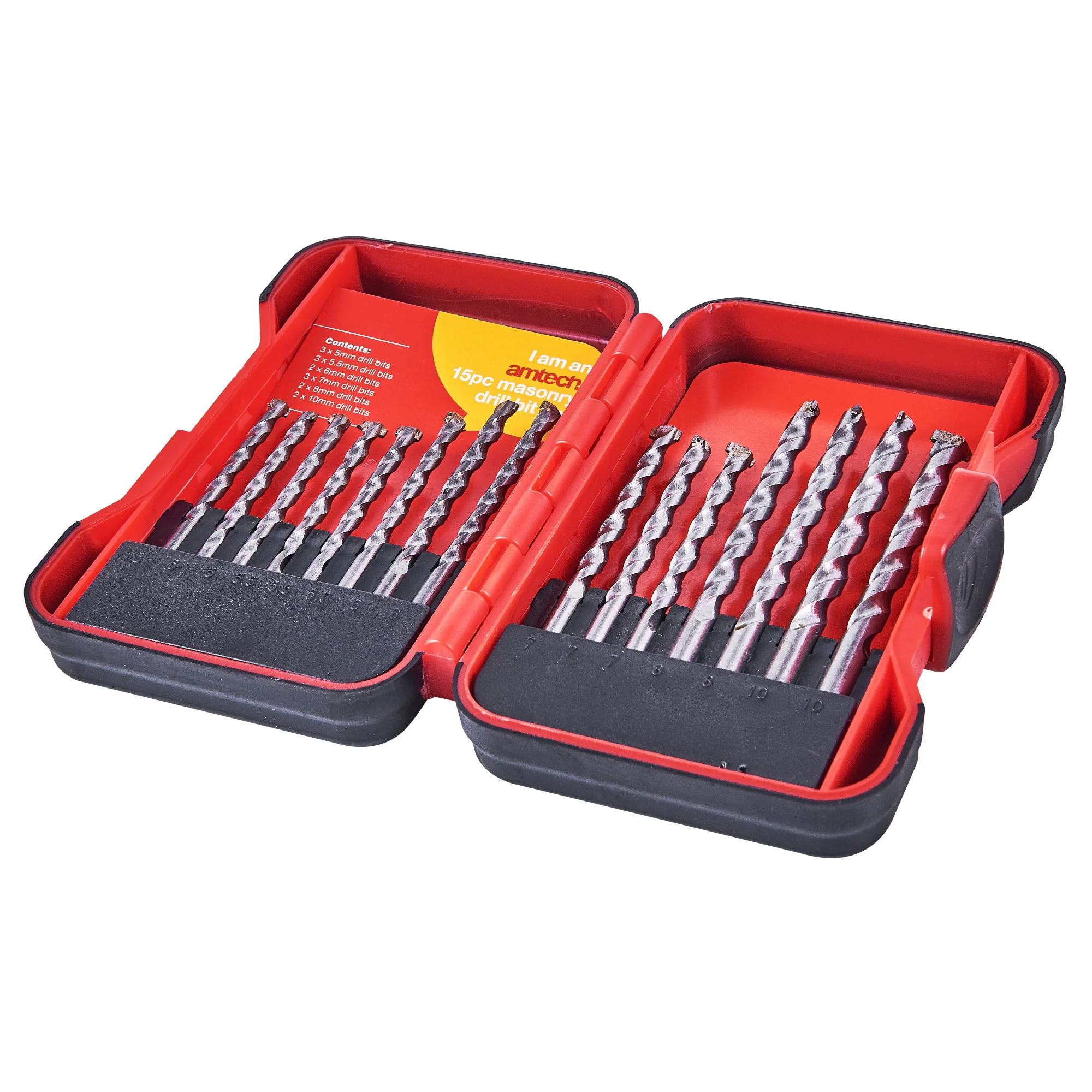 15 Piece Tungsten Masonry Drill Bit Set
