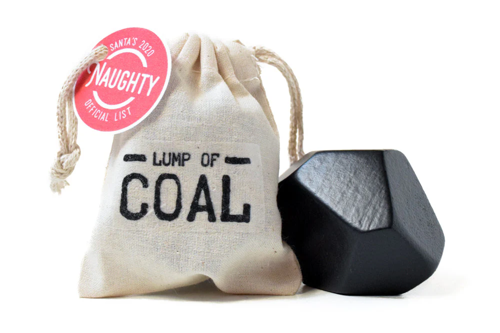 Lump of Coal Gift (Wooden)