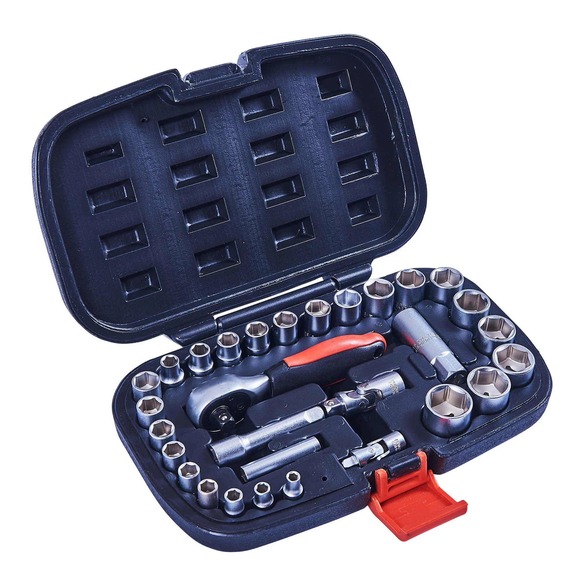 30pc 1/4″ & 3/8″ Socket Set