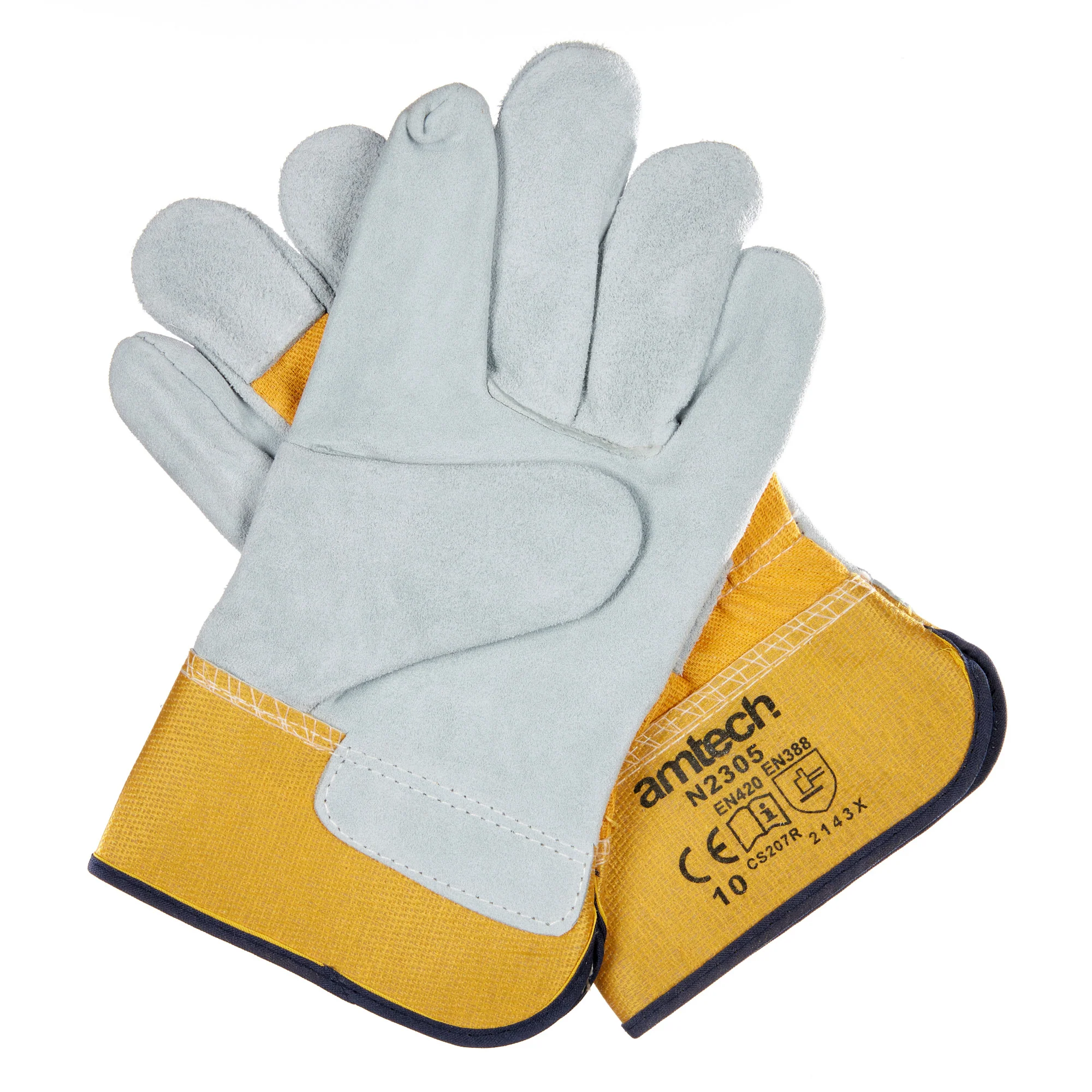 Xl (Size 10) Heavy Duty Leather Rigger Gloves