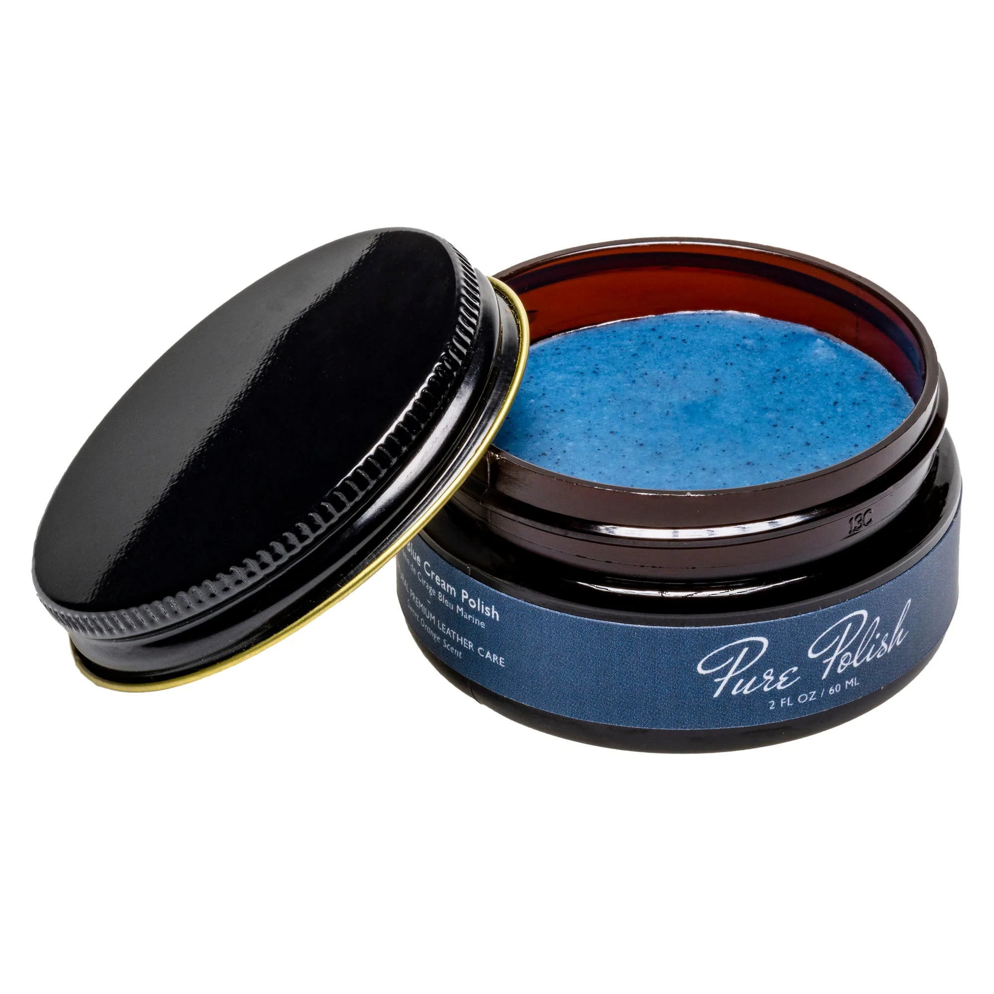 Navy Blue Leather Cream Polish
