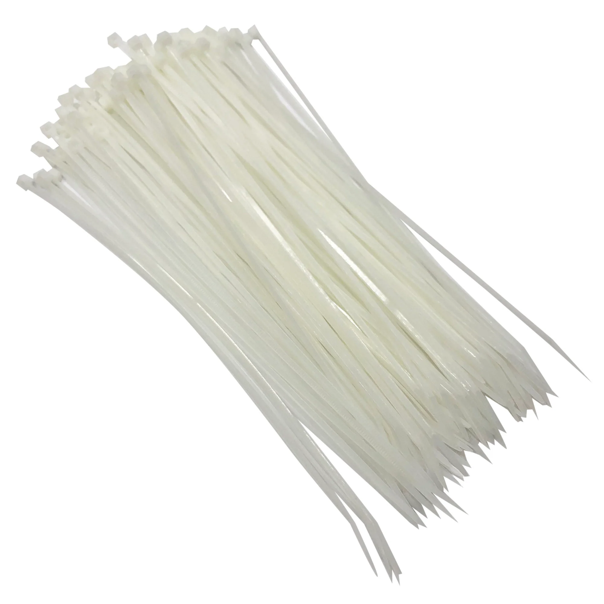 100 Tie Wraps (200mm X 2.5mm) – White
