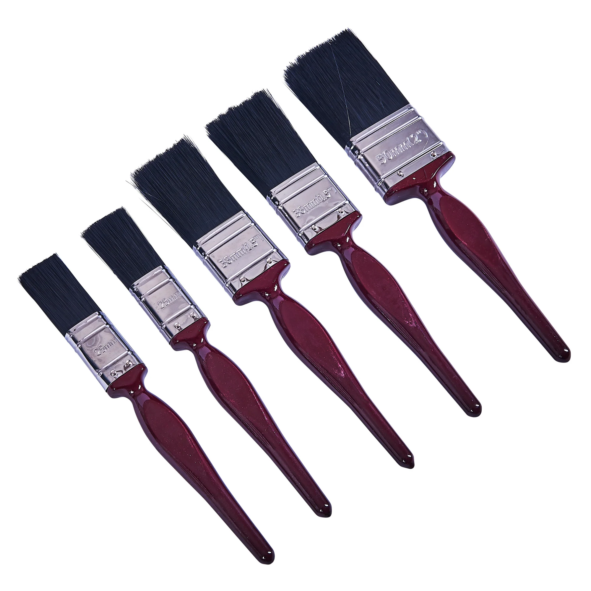 5 Piece No Bristle Loss Paint Brush Set