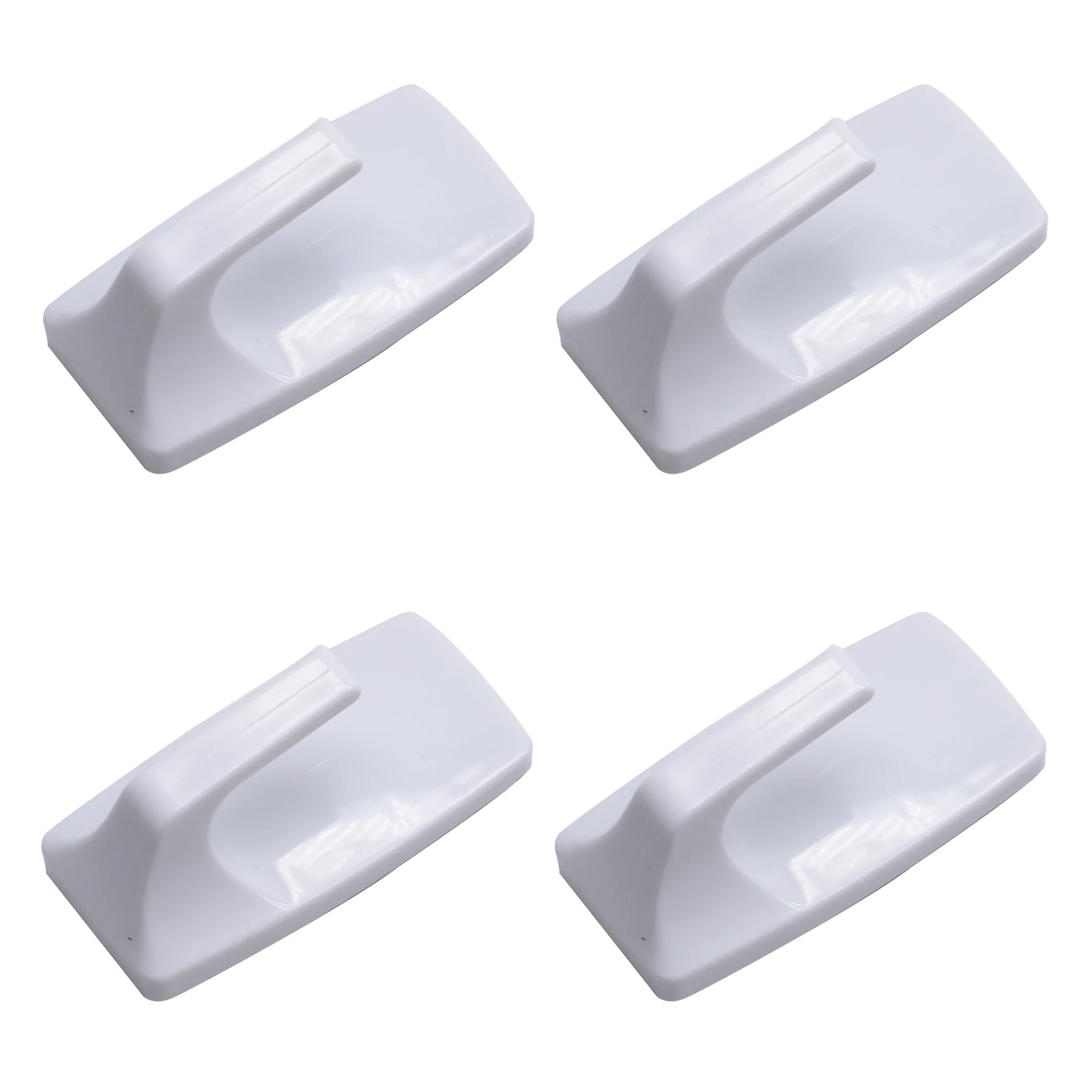 4 Piece Rectangular, Removable Self-Adhesive Hook Set (2.8cm X 5.2cm)
