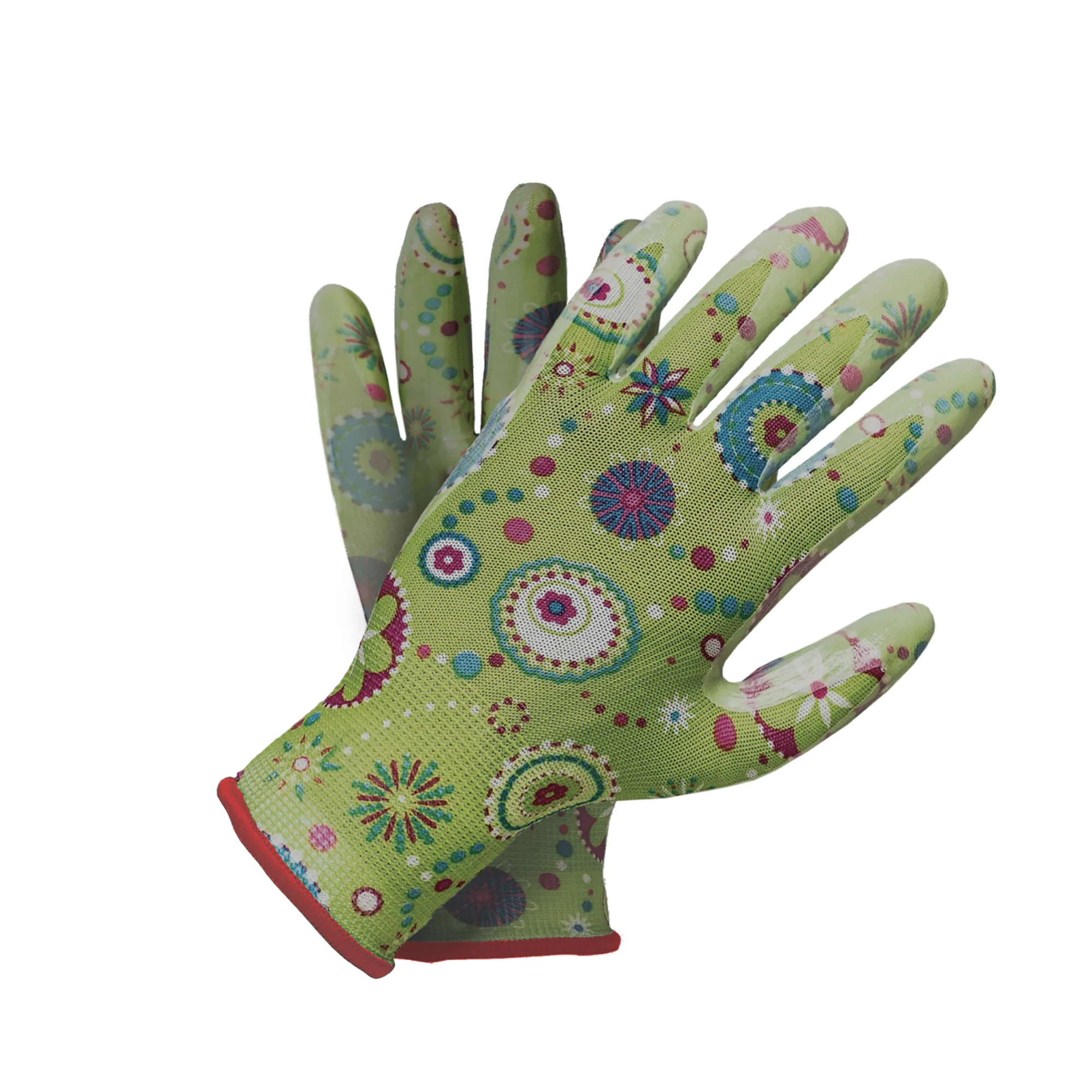 Nitrile Palm-Coated Gardening Gloves (Size L)