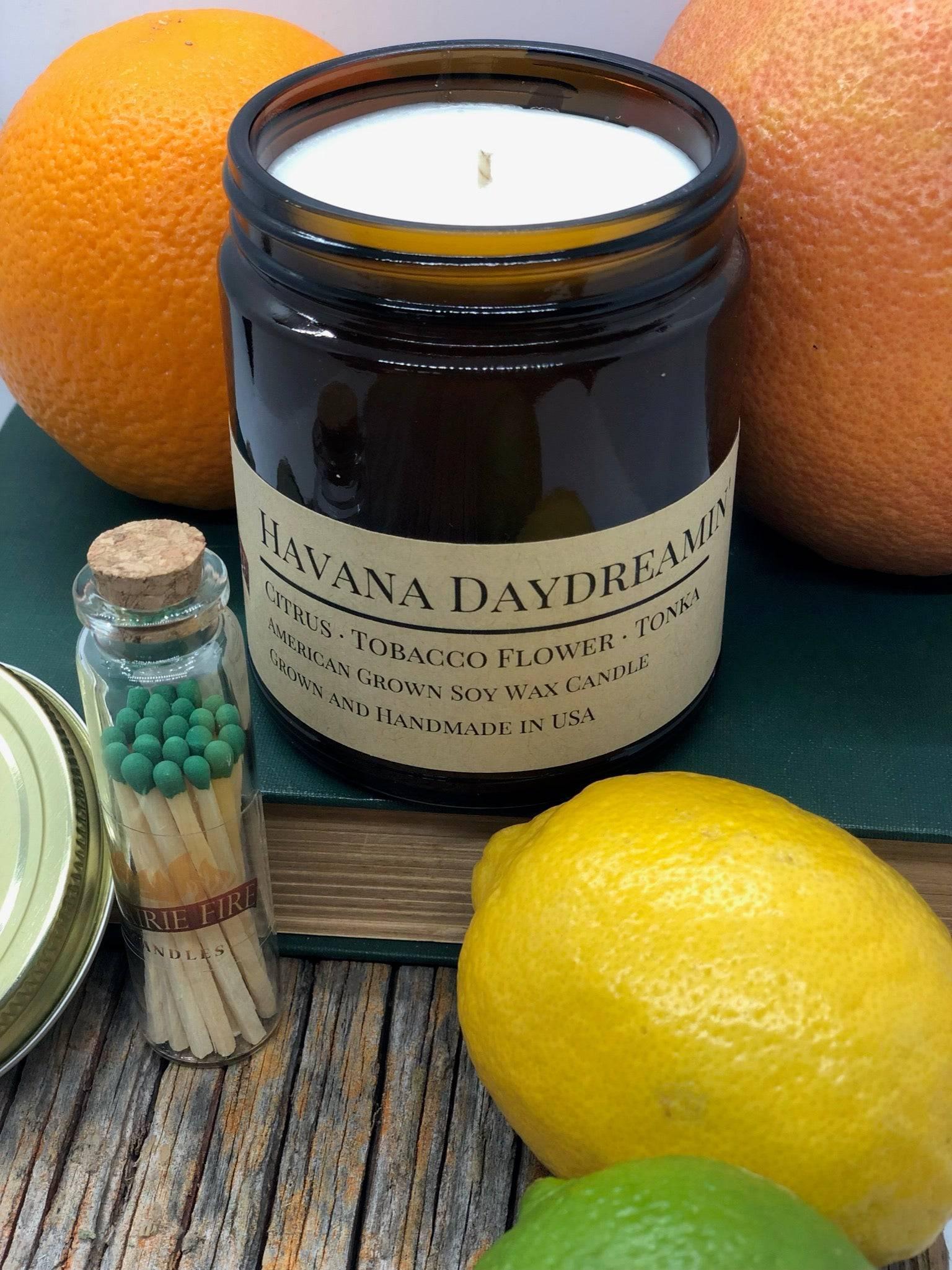 Havana Daydreamin’ Soy Wax Candle | 9 oz Amber Apothecary Jar