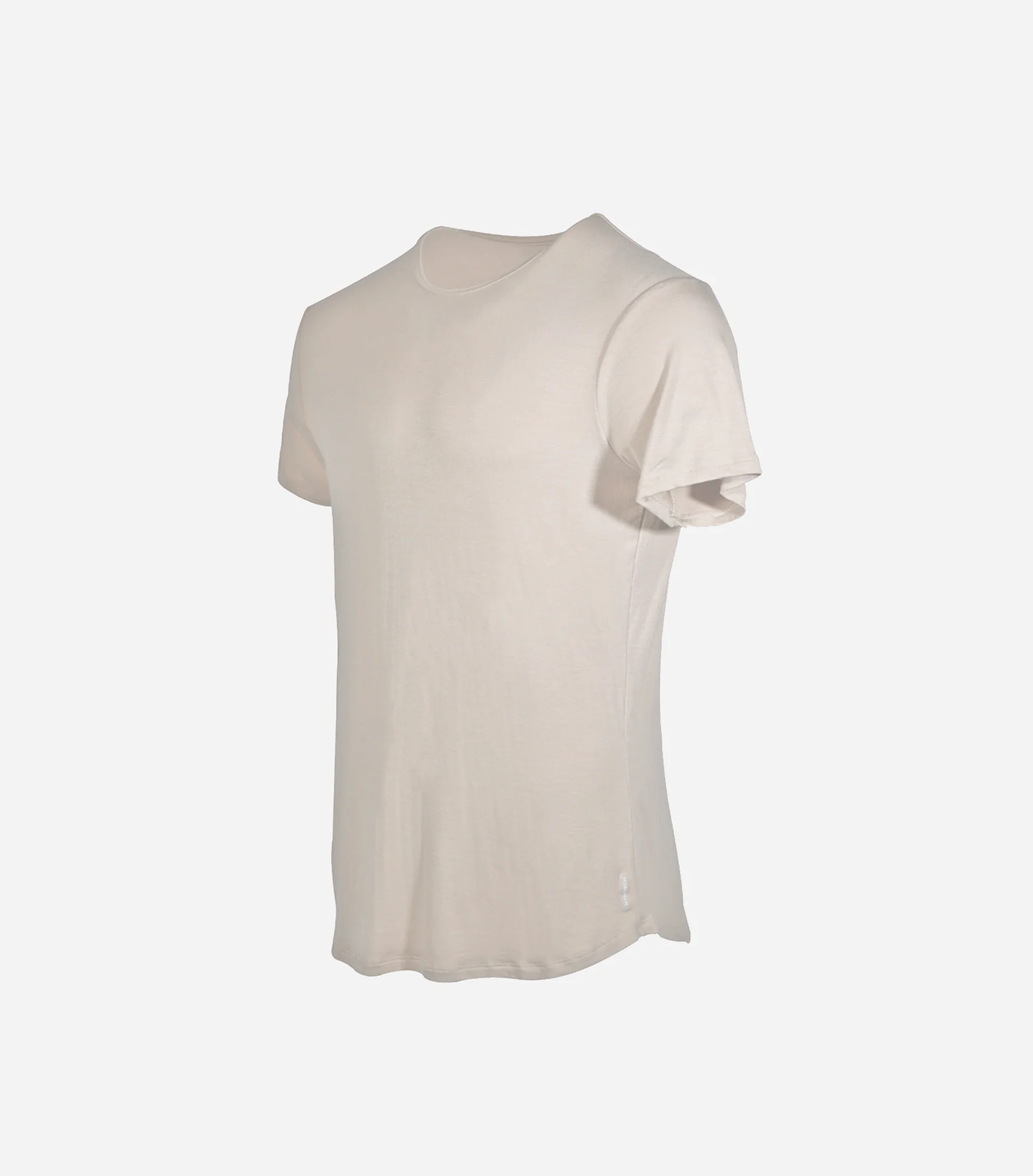 Bamboo Swift Curve-Hem T-Shirt – Sandstone