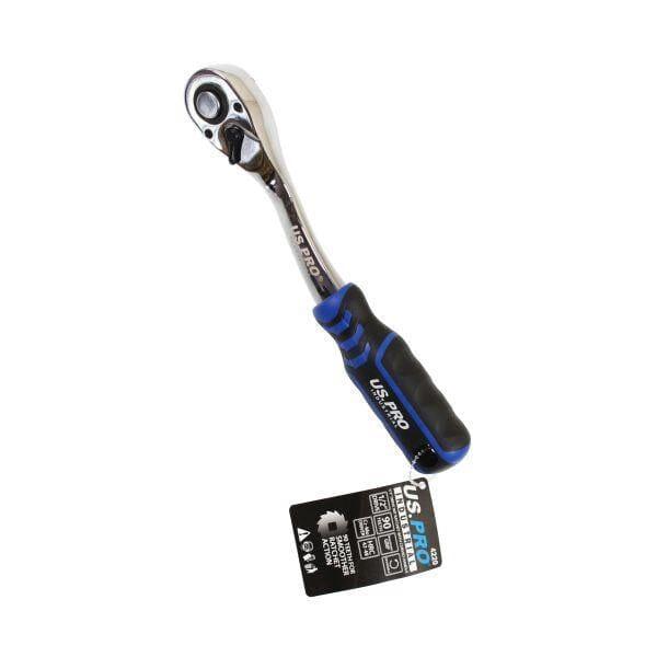 US PRO INDUSTRIAL 1/2″ dr 90T Ratchet With Curved Handle With Grip 4220