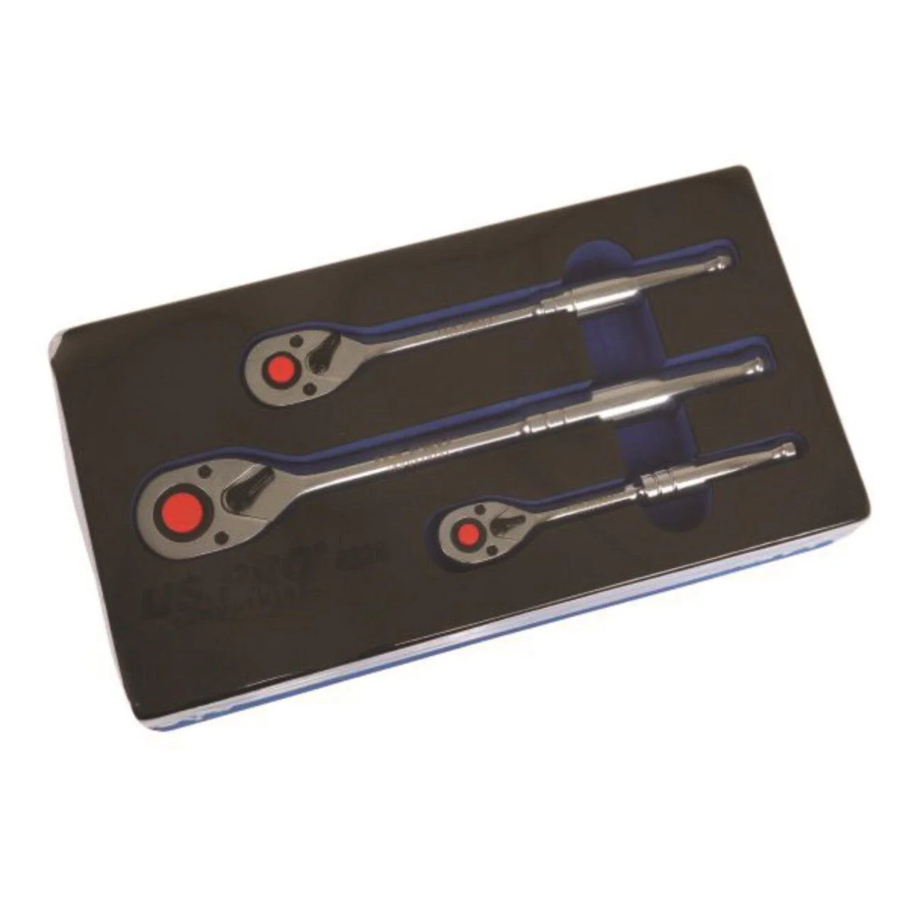 US PRO INDUSTRIAL 90T Ratchet Handle Set 1/4″ 3/8″ 1/2″ Drive Short Socket Wrenches 4228