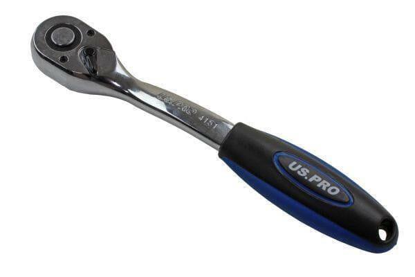 US PRO Tools 1/2″ Drive Curved offset Ratchet 250mm Long 72 Teeth 4151
