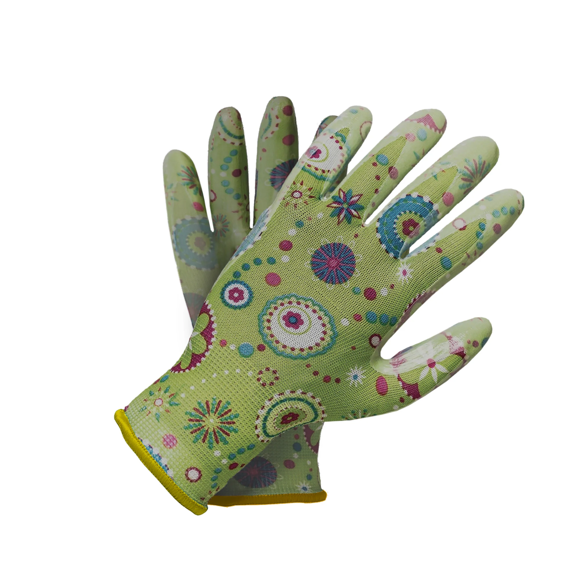 Nitrile Palm-Coated Gardening Gloves (Size: M)